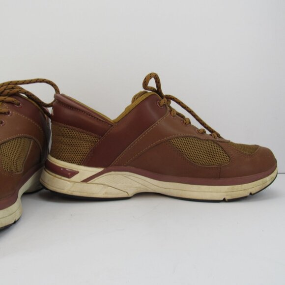 ZEBA Men's Brown & White Lace Up Walking Orthopedic Athleisure Shoes Size 8.5 - Picture 2 of 8